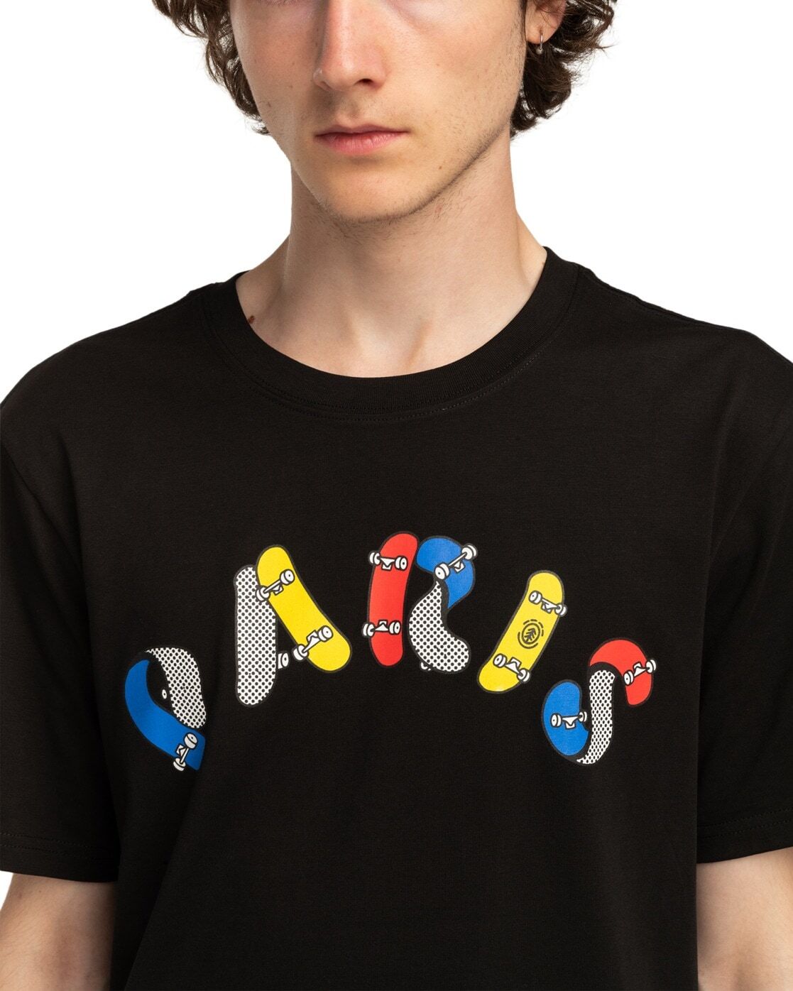 T-Shirt ELEMENT "Twisted Decks", Herren, Gr. M, schwarz (flint schwarz), Obermaterial: 100% Baumwolle., Shirts T-Shirt flint schwarz M