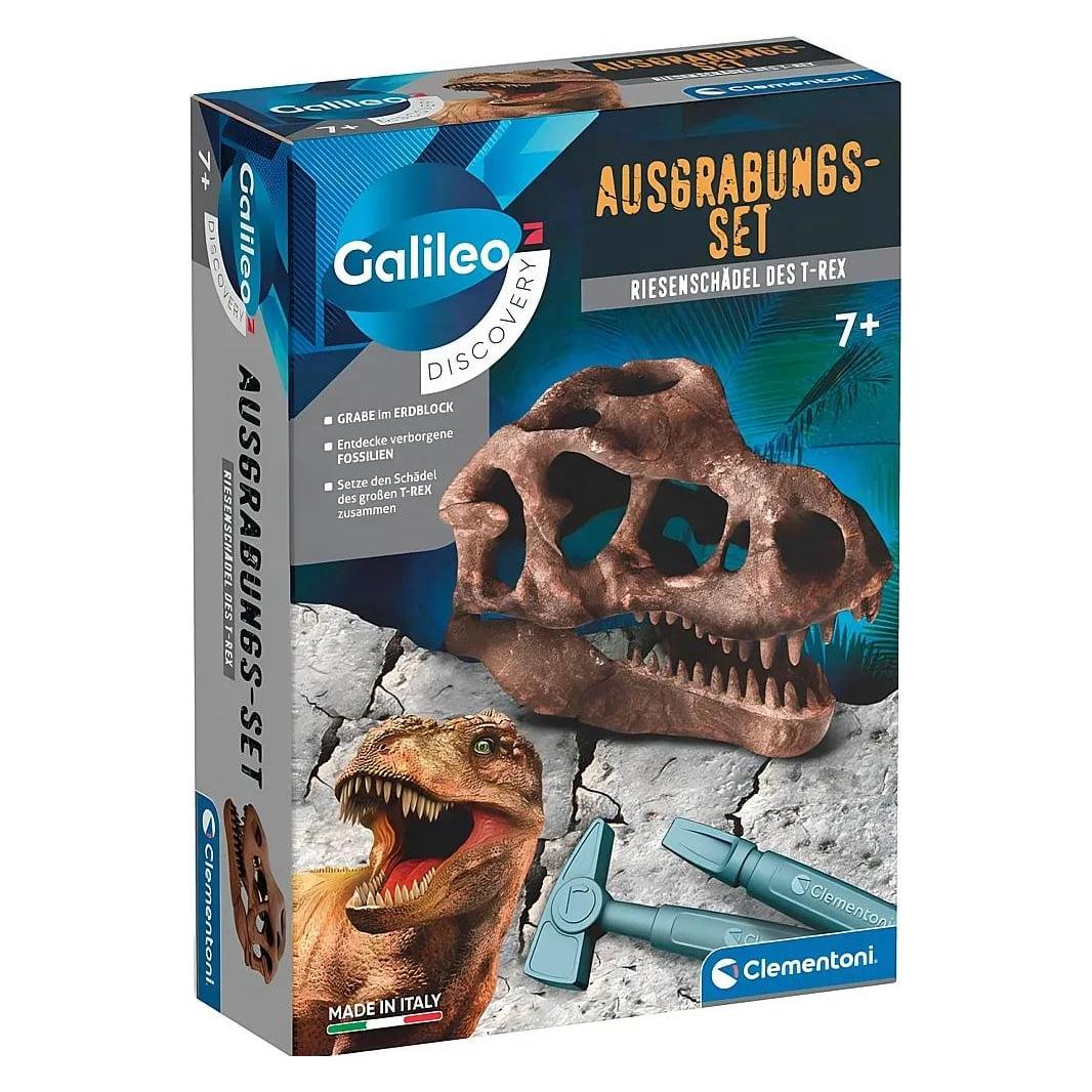 Clementoni Galileo DISCOVERY - Ausgrabungs-Set - Riesenschädel des T-Rex (59445)