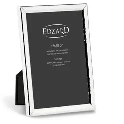EDZARD Fotorahmen Riga (13x18 cm), edel versilbert, anlaufgeschützt, 2 Aufhänger