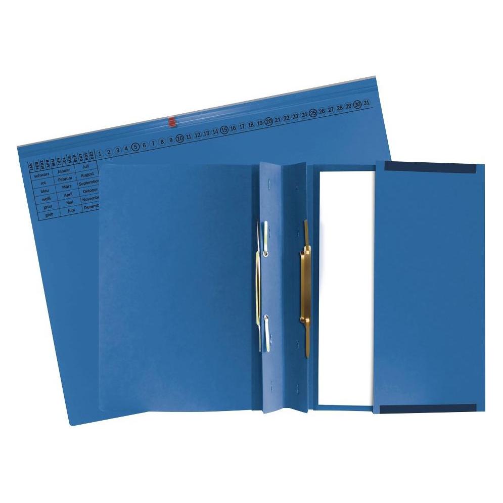 Exacompta 25 Hängehefter Exaflex Karton blau 2 x kaufmännische Heftung (A4, 25x) (370407B)