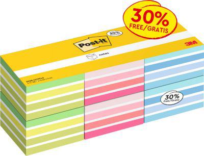 Post-it Haftnotiz-Würfel Set farbig sortiert, 76 x 76 mm, 6 Würfel à 450 Blatt, haftstark, repositionierbar & rückstandsfrei ablösbar, PEFC-zertifiziert
