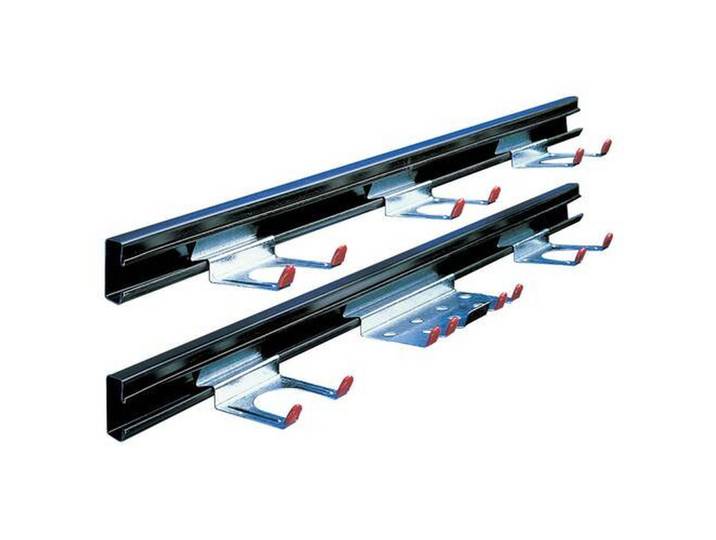 Gerätehalter, Silberfarben, Metall, 65x0x0 cm, Haushalt & Reinigung, Reinigung, Besen & Bürsten