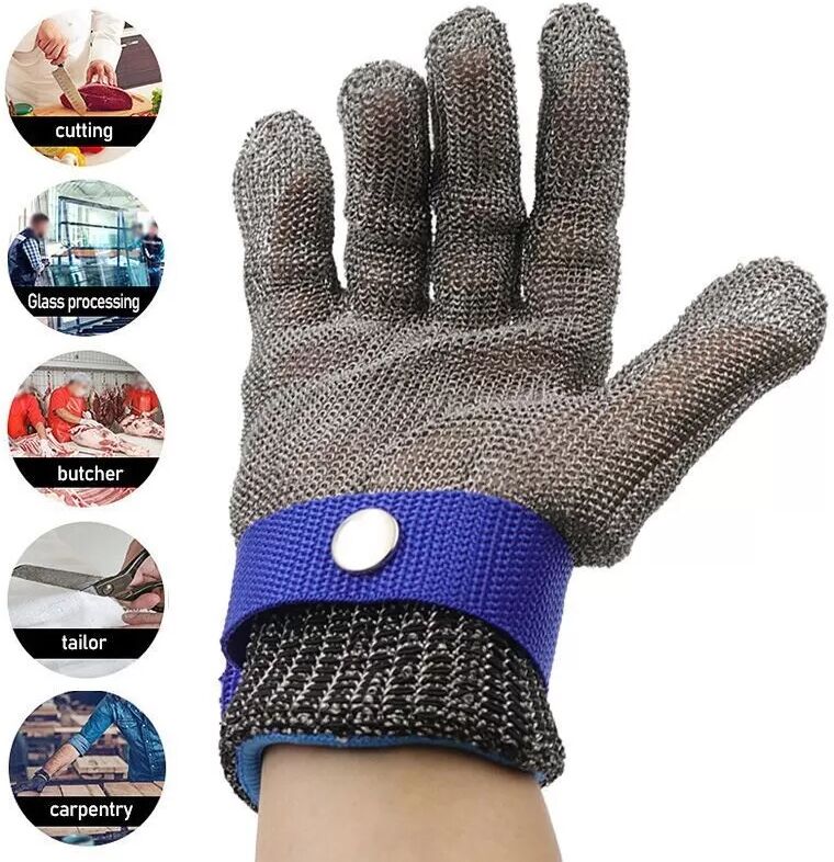 INF Schnittfeste Edelstahlhandschuhe Level 5 - Ultimativer Handschutz XL