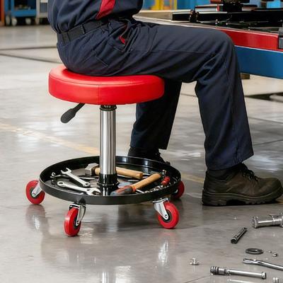 Heavy Duty Mechanic Stool Adjustable Rolling Creeper Garage Shop Seat Heavy Duty Mechanic Stool Adjustable Rolling Creeper Garage Shop Seat