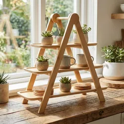 Bambus Etagere 3-Stöckig: Edles Servierbrett, Kuchenständer & Buffet Präsentation – Stabil, Modern & Natürlich – Perfekt für Gebäck, Snacks & Deko