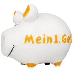 Spardose Mein 1. Geld 12,5 x 9 cm Keramik Weiß