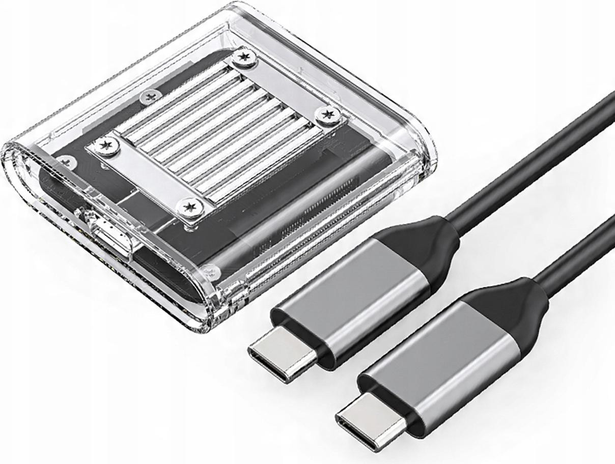 Orico TC20-M2-10G M.2 NVMe USB-C 3.2 Externe SSD-behuizing - Transparant