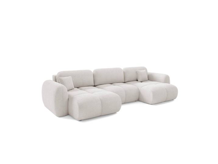 Canapé en u 4 places convertible bois de pin blanc