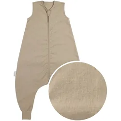 Meyco Baby Sommer-Sleepoverall mit Leinen 0.5 TOG, braun, 104