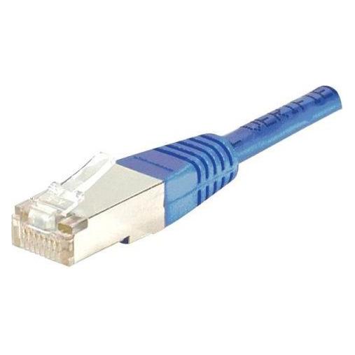 Exertis Connect Patchkabel F/UTP, CAT.6, blau, 2,0 m Patchkabel mit besonders schmalem Knickschutz (F/UTP, CAT6, 2 m) (842204)