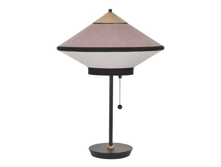 Cymbal Lampe de Table Powder Pink - Forestier Cymbal S - Salon / séjour - Design - Tissu / textile - Avec abat-jour