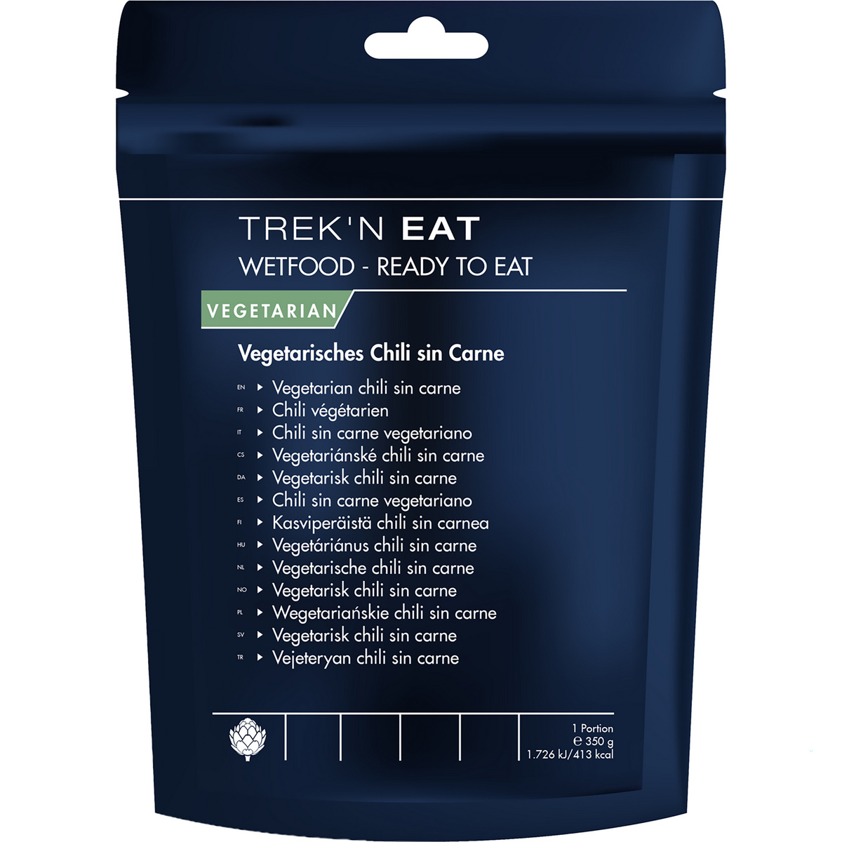 Trek'n Eat Ready to Eat Vegetarisches Chili sin Carne (Größe 350g, blau)