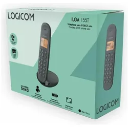 Logicom Festnetztelefon DECT ILOA 155T SOLO, Telefon, Schwarz