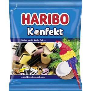 Haribo Lakritz Konfekt, süß & würzig, ohne künstliche Farbstoffe, 175 g