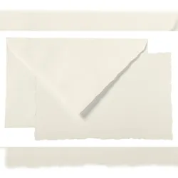 G.Lalo 2x Lalo, Schachtel Mode de Paris, 30 Karten 97x152 mm und 30 Umschläge 100x158 mm, mit Büttenrand - Weiß 92300L