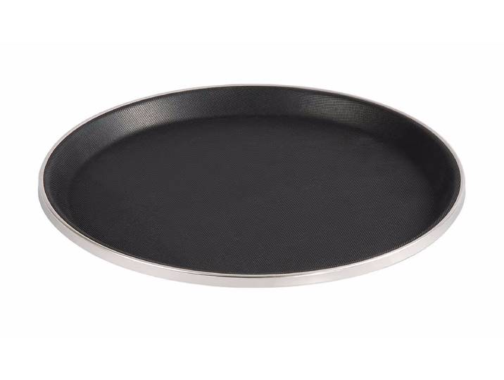 ProChef Serviertablett Ø 40.5 cm – Gastro Inventar/Gastro Einrichtungen – schwarz / silber