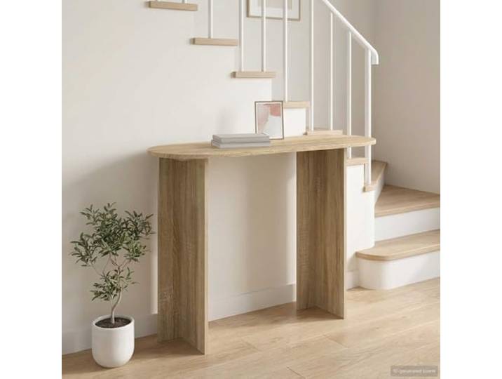 smnyxs Konsolentisch Sonoma-Eiche, 100 x 39,5 x 75 cm, Holz Schlichtes Design, warme Verarbeitung, für den Innenbereich, einfache Pflege, Wandmontage, minimalistischer Stil