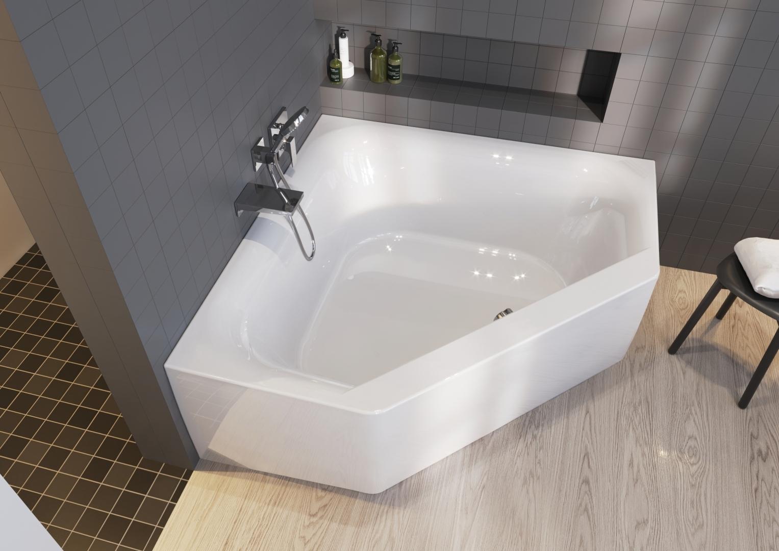 RIHO Austin Eck-Badewanne, Plug & Play-Variante, 2-Sitzer, 145x145x62cm, 270 Liter, weiß, B005019005