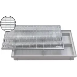 ACO Self® Vario Schuhabstreifer V-Stab Maschenrost 600x400mm inkl. ACO Bodenwanne Vario Light