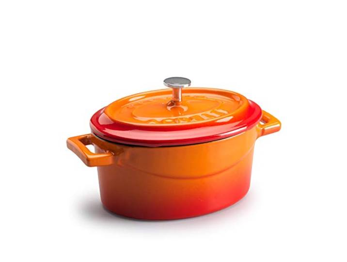 Pentole Agnelli SLOWCOOK Kasserolle Oval 25 cm Arancione