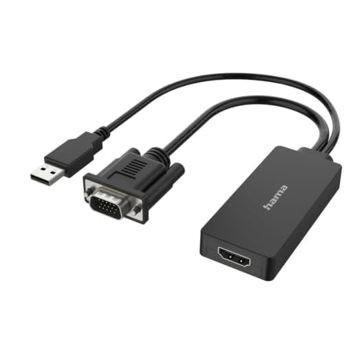 Hama Video-adapter VGA + USB naar HDMI, Full-HD 1080p, Zwart