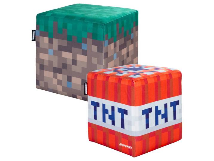 Hocker (2er-Set) gepolstert MINECRAFT, Stoff