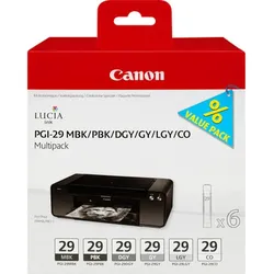 CANON Tinte PGI-29 schwarz und fünf Farb