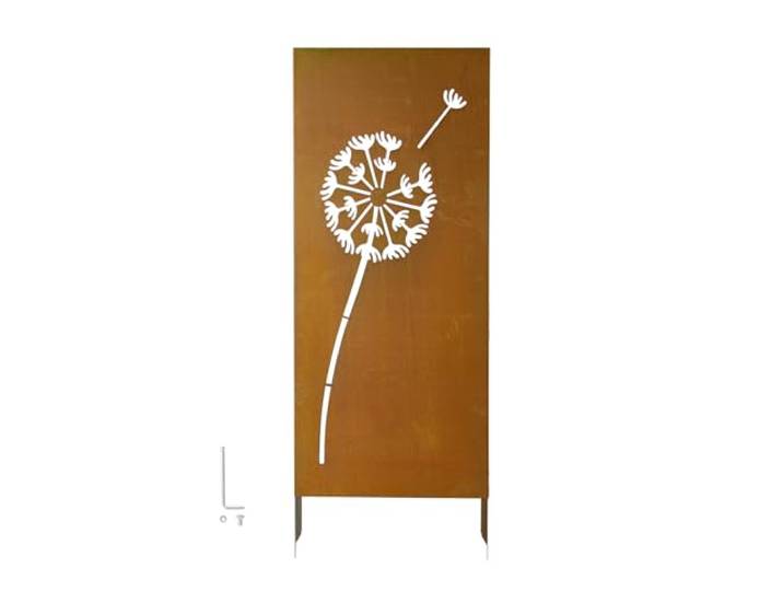 VEVOR Panneau Brise Vue Extérieur en Métal 60x158 cm Paravent Extérieur Décoratif Autoportant\, Séparation d'Espaces pour Jardin Cour Terrasse\, Écran d'Intimité\, Panneau en Acier avec Piquets de Sol