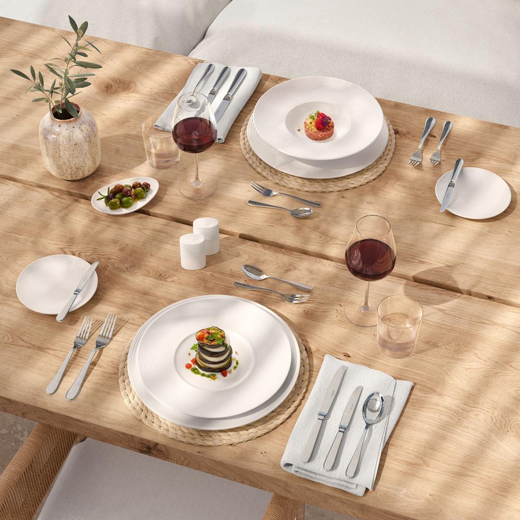 Fischbesteck VILLEROY & BOCH "Fischbesteck Oscar 60er Set silber", silber, 12, Essbesteck-Sets, Fischbesteck, Spülmaschinenfest
