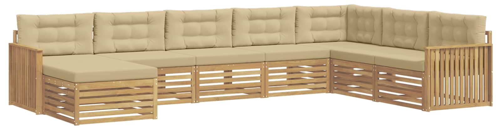 Garnitur aus 8 Outdoor-Sofas, Farbe Beige