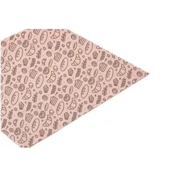 Schachtel mit 400 Blatt natürlichem Manila-Bäckerpapier, dekoriert mit Croissants, 60 x 86 cm