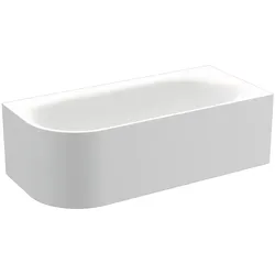 Bette BetteSilhouette Badewanne Eck Lux Oval V Edelweiß 1850x850x450 mm 2-Sitzer glasierter Titan-Stahl
