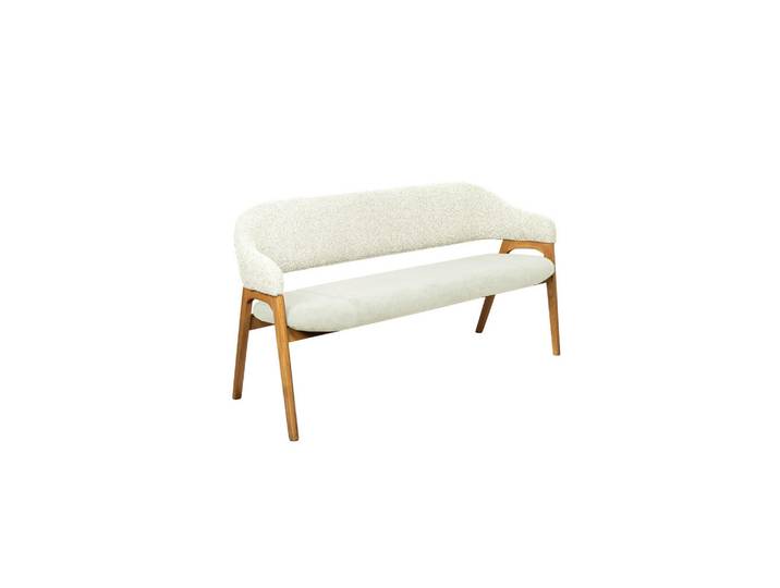 Linea Natura Sitzbank, Beige, Holz, Eiche, massiv, 168x84x56 cm, Esszimmer, Bänke, Sitzbänke