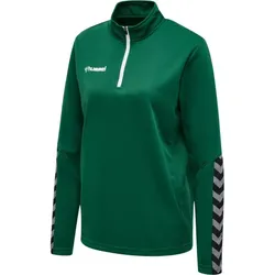 hummel Hmlauthentic Half Zip Sweatshirt Wo - Damen - evergreen -