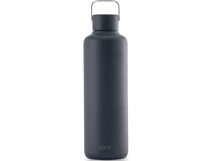 Trinkflasche EQUA Timeless Navy , blau (dunkelblau), H:25cm, Edelstahl, Trinkflaschen, Trinkflasche, Edelstahl, 1000 ml