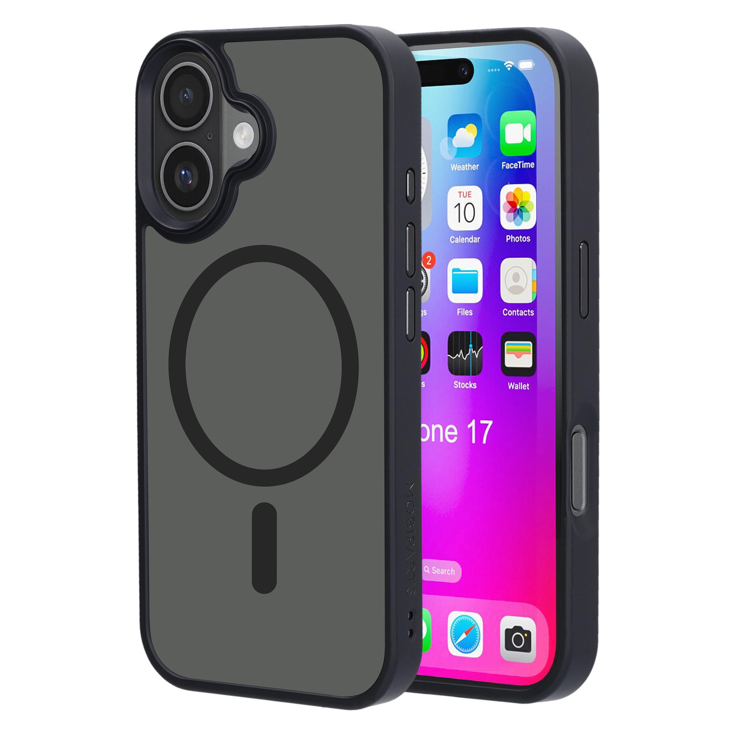 Mobiparts Hardcover Apple iPhone 17 Satin Black (Magsafe Compatible) (Apple iPhone 17) (MP-130064)