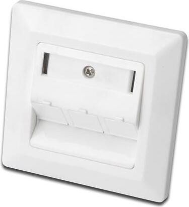 DIGITUS aansluitplaat voor Keystone-modules, 3-voudig, zuiverwit