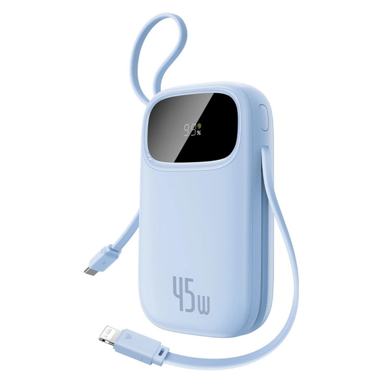 Baseus EnerFill FC31 20000mAh 45W Powerbank mit Display, USB-C- und Lightning Kabeln - Blau (20000 mAh, 45 W) (BASEUS)