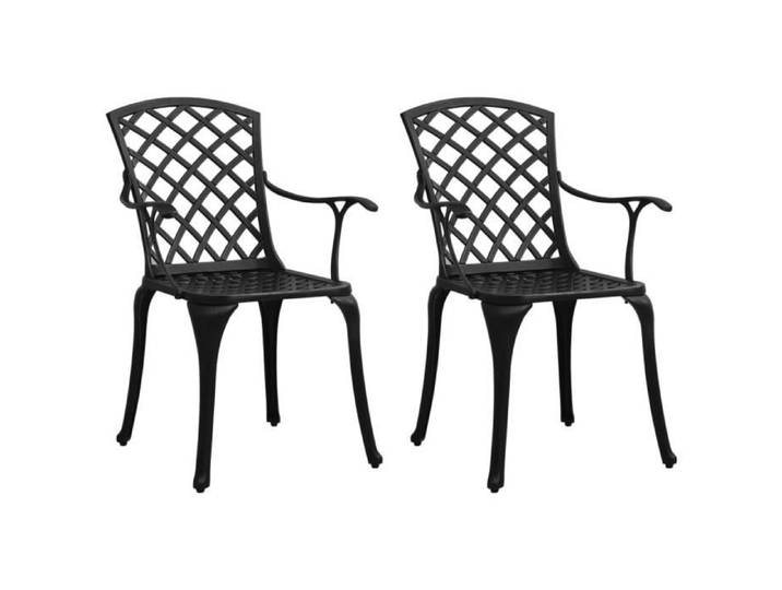 LUXE 8433 Chaises de jardin 2 pcs Aluminium coulé Noir Mobilier de jardin FAUTEUIL DE JARDIN Noir