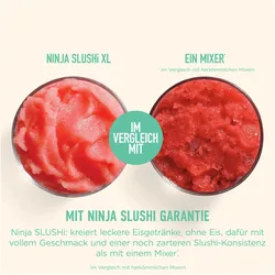 Ninja SLUSHi XL Slush-Eismaschine mit SlushAssist-Technologie, grosses Fassungsvermögen von 3,7 l (ma, Eisherstellung, Violett, Rosa