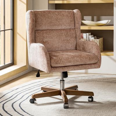 HULALA HOME Miriam Modern Chenille Fabric Office Chair with Adjustable Height and Tilt Function