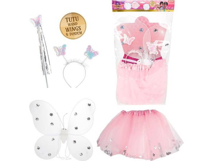Toi-Toys Princess Friends - Verkleedset Vlinderfee - Tutu rokje met vleugels - Meerkleurig