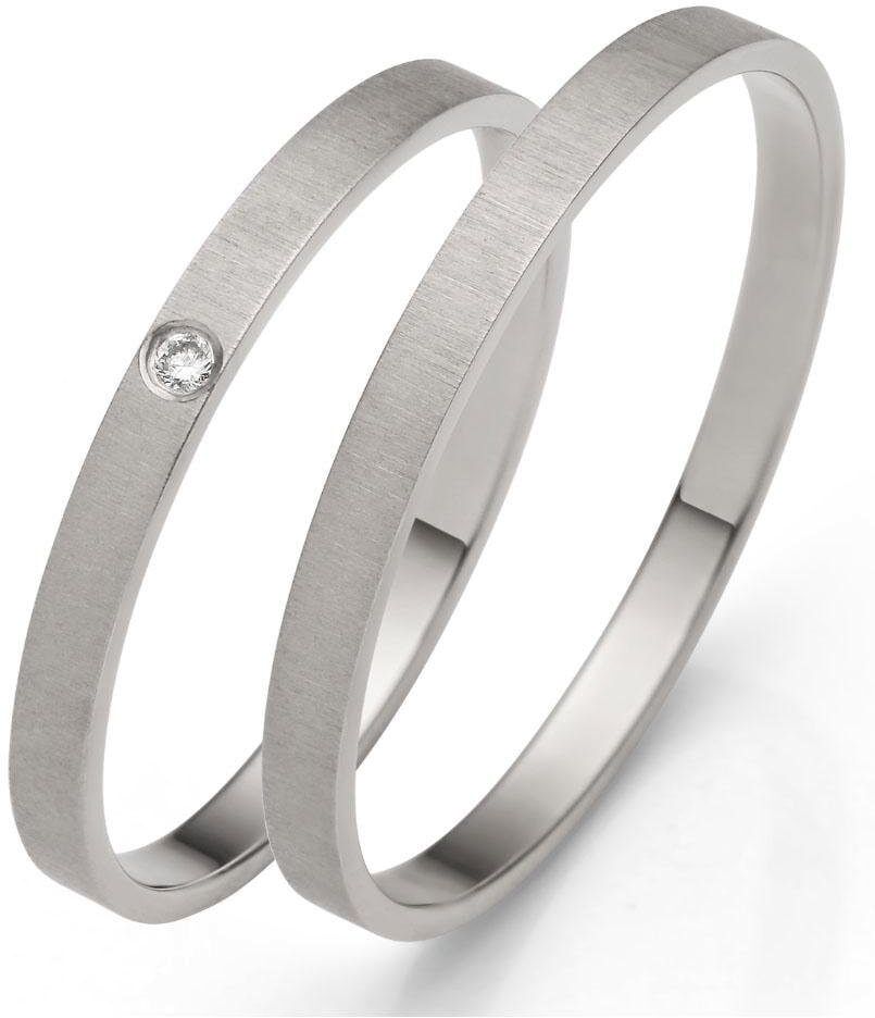 Firetti "Schmuck Geschenk Gold 375 Hochzeit Ehering "LIEBE" Made in Germany, wahlweise mit oder ohne Brillant