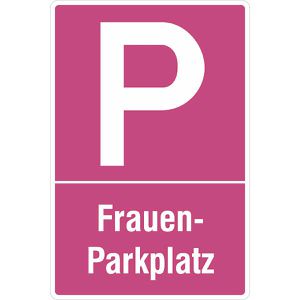 SafetyMarking Parkplatzschild aus Kunststoff, 25 x 40 cm, Frauen