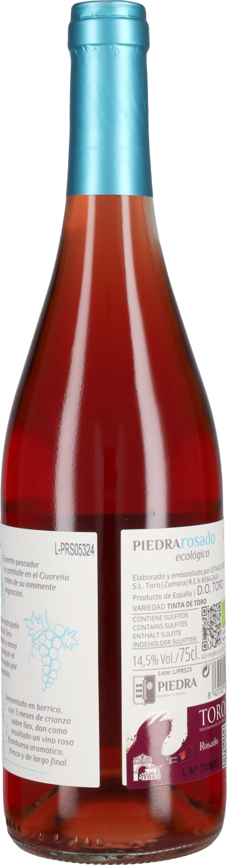 Toro 'Rosado Ecologico' Bodegas Piedra 2023