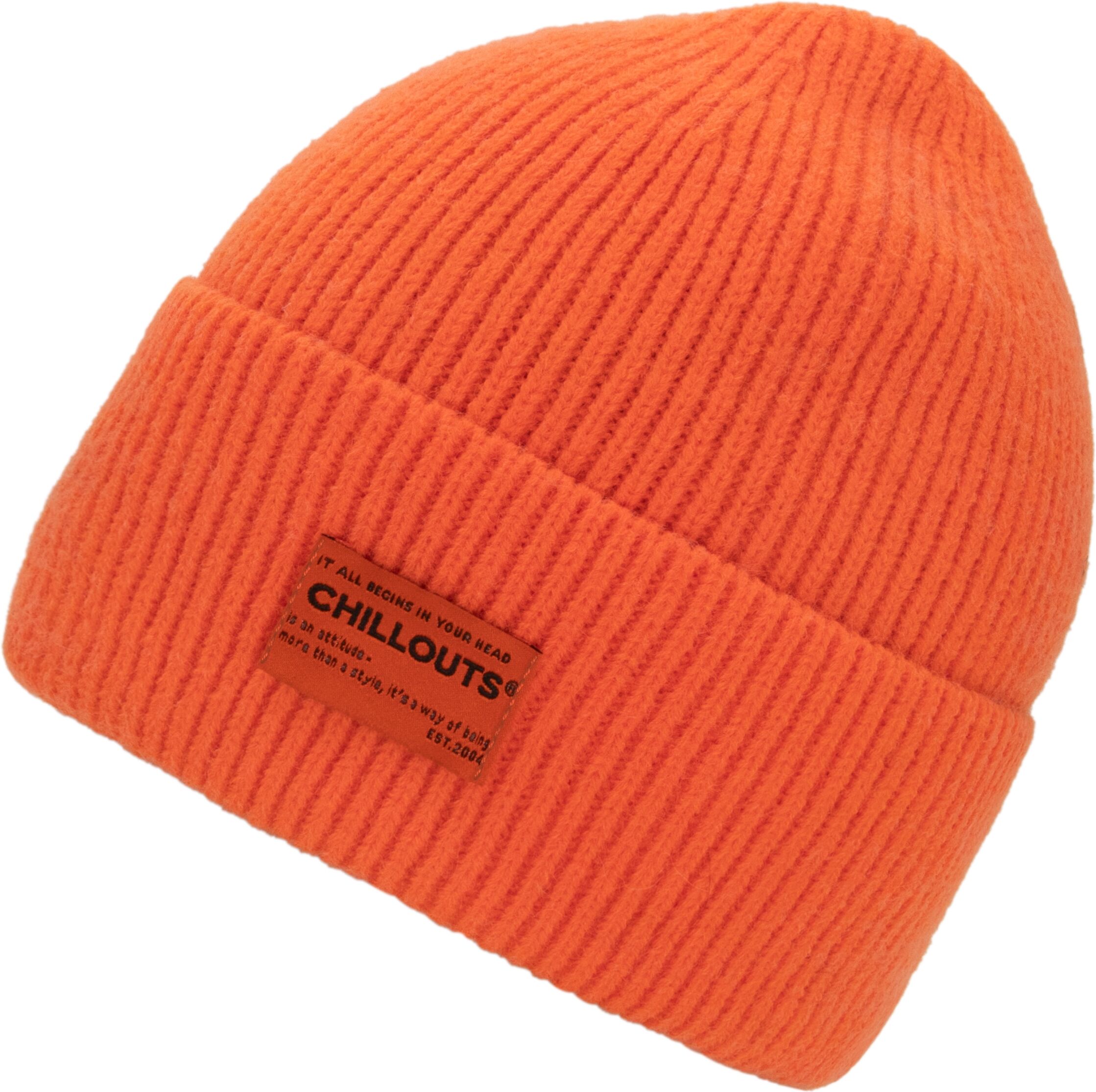 Beanie CHILLOUTS "Ruben Hat", orange, Strick, Obermaterial: 100% Polyester, Mützen Beanie, Warme und stilvolle Beanie für Herbst und Winter orange Einheitsgröße