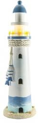IH Casa Decor "Blue Coastal Led Wood Lighthouse 12.5"""