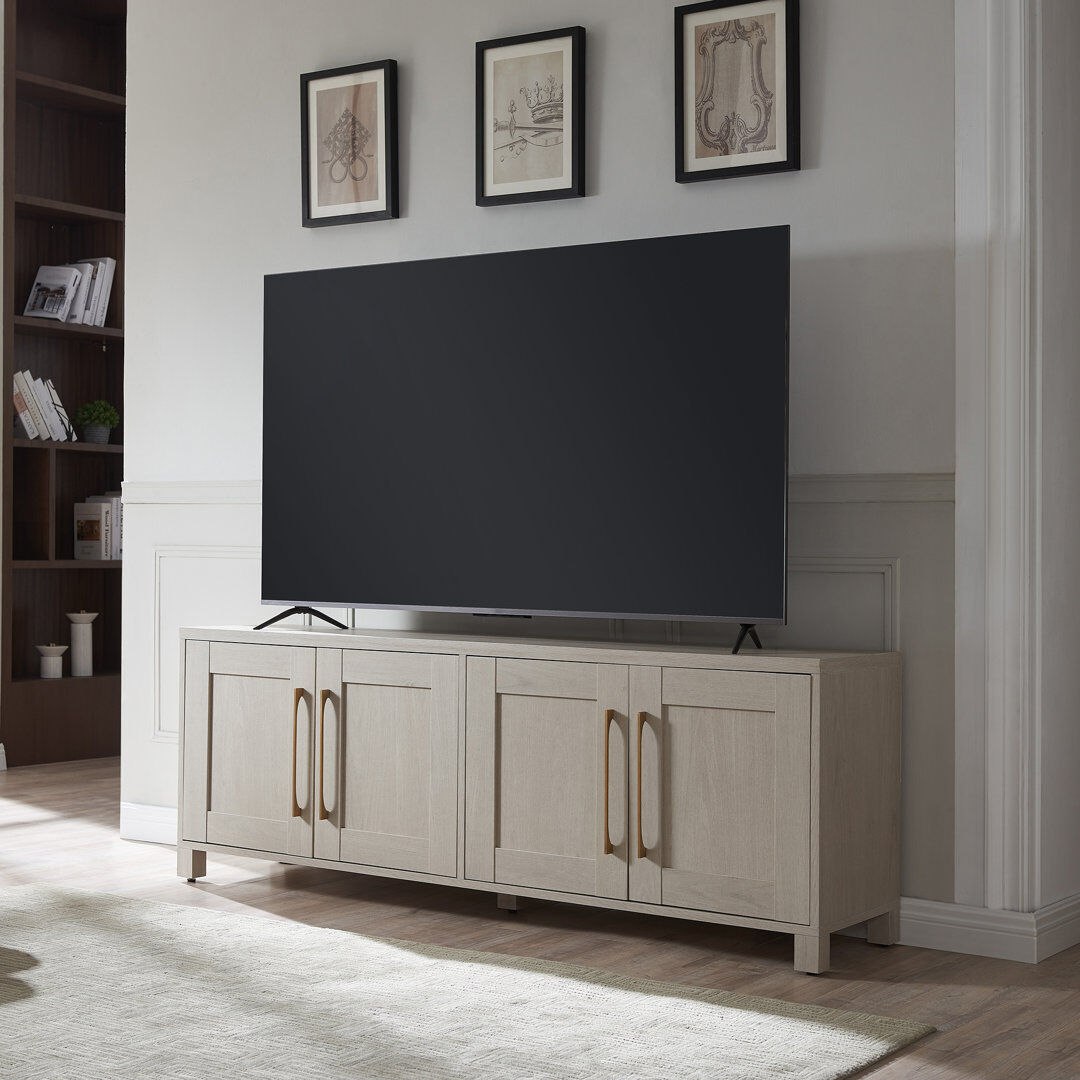 Three Posts Acorn Oaks TV Stand for TVs up to 75" Alder White 75"