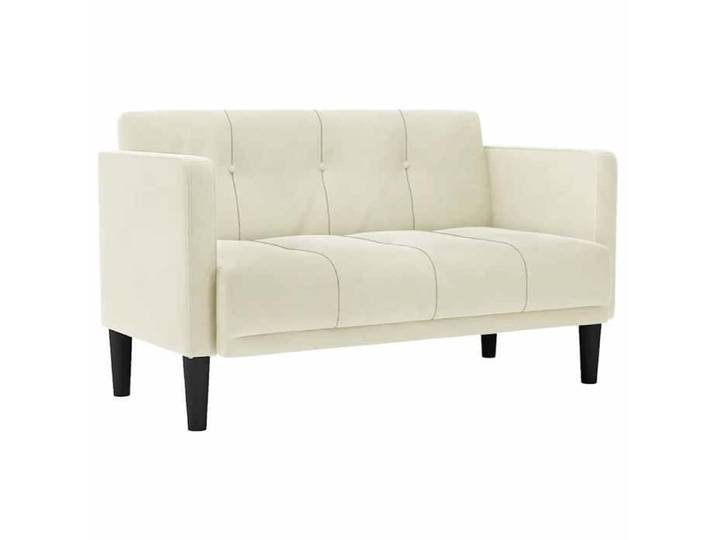 Canapé deux places Crème 111 cm Velours