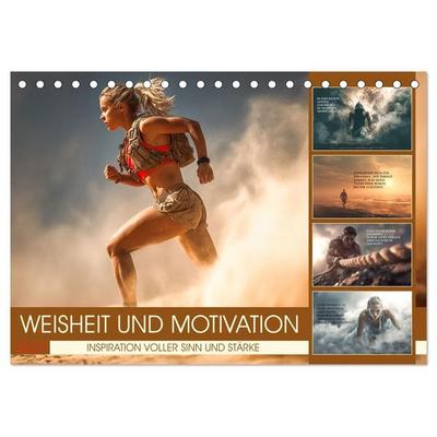Weisheit und Motivation - Inspiration voller Sinn und Stärke (Tischkalender 2027 DIN A5 quer), CALVENDO Monatskalender